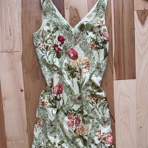 Vintage Fairy green dress with floral and sparkly detailing